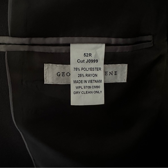 Size 52R Geoffrey Beene Black Lightweight Suit Jacket Sport Coat Blazer - Picture 6 of 6